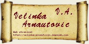 Velinka Arnautović vizit kartica